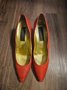 Vintage Donna Karan Red Heels Size 8.5 W